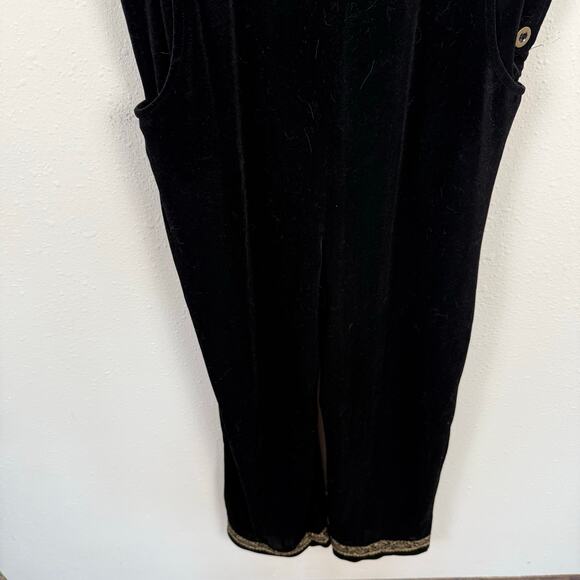Coldwater Creek Women Velour Overalls Size MP Whimsigoth Boho 90s Indie Grunge - Picture 3 of 9